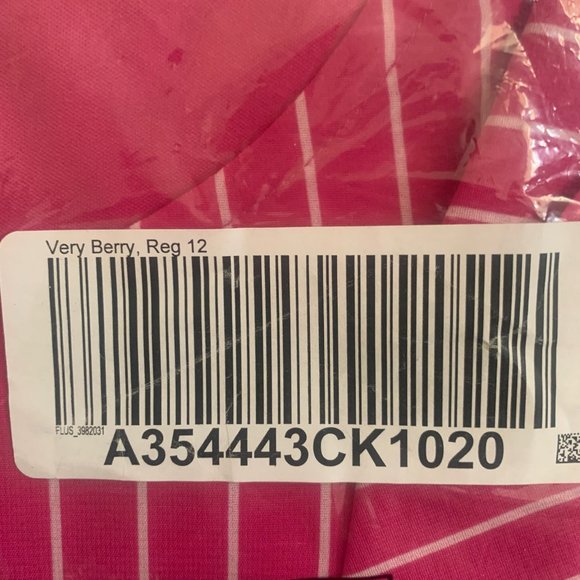 NWT DU JOUR SCOOP-NECK STRIPED RUFFLE DRESS VERY BERRY 12‎ - Picture 14 of 15